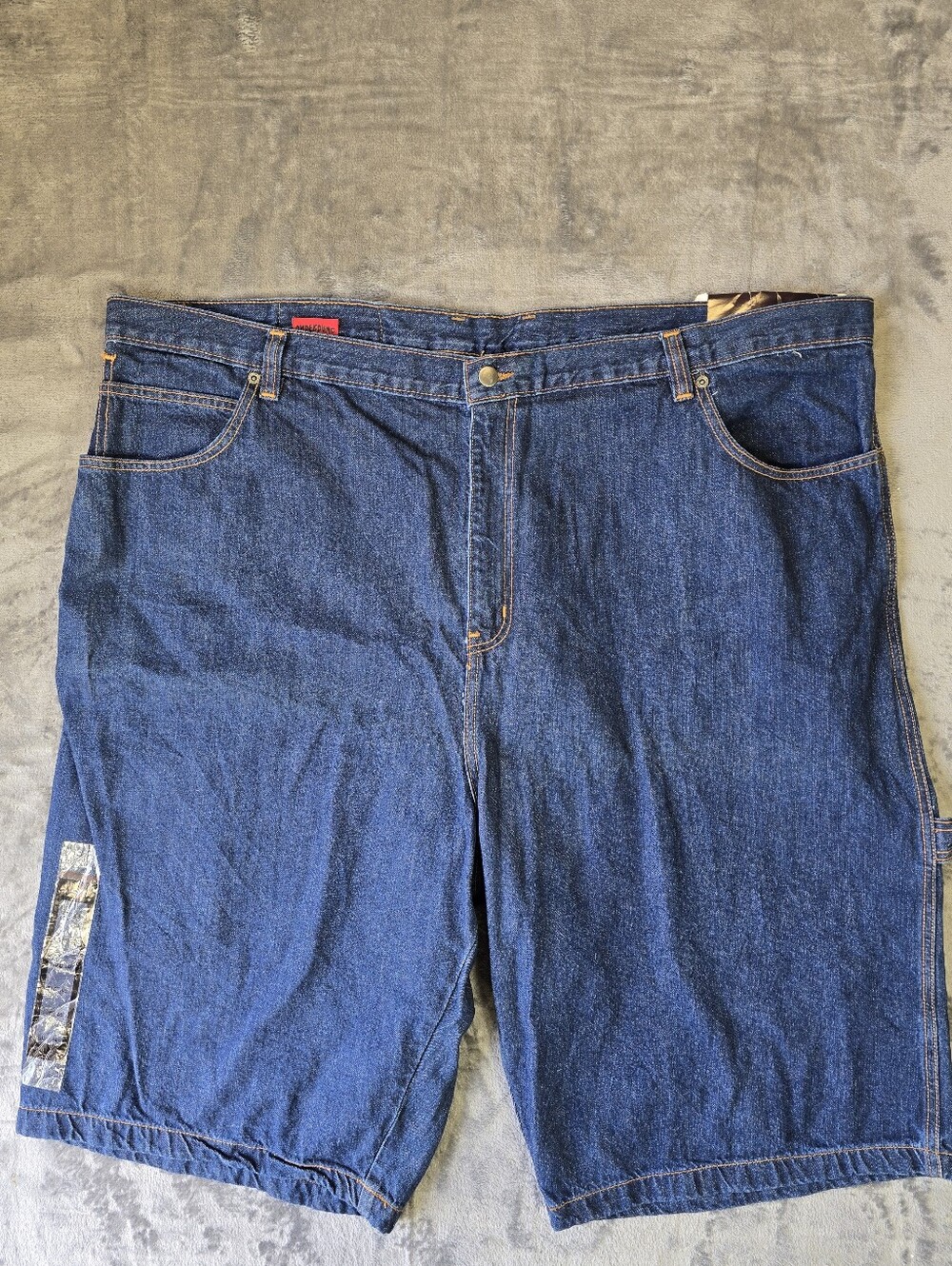 Vintage Underdawg Blue Denim Carpenter Shorts Size 48 Dark Wash New